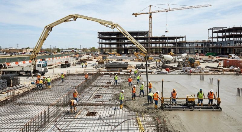 Commercial Slab Installation in Fredericksburg, VA